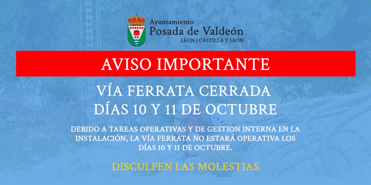Aviso cierre Ferrata